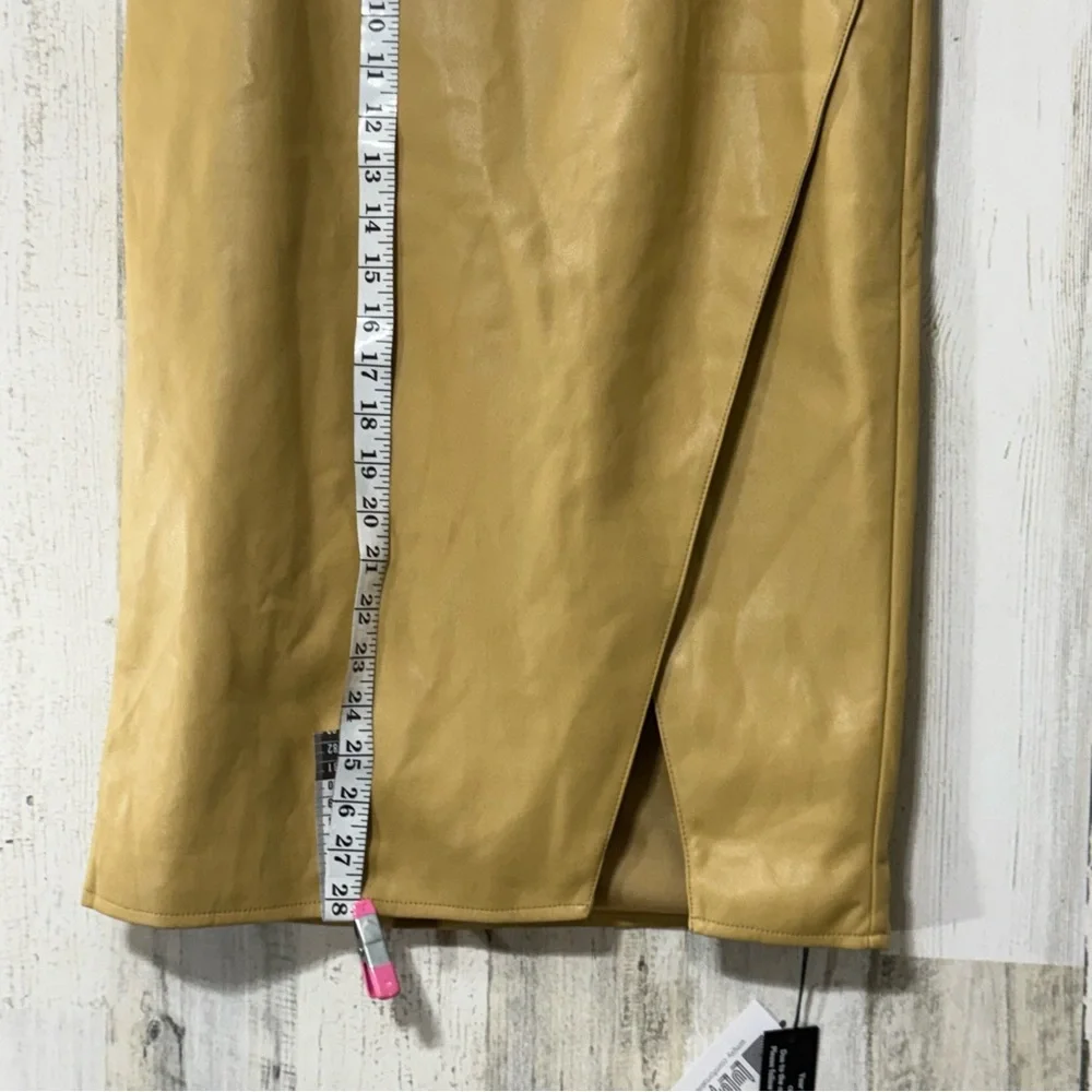 LuLaRoe Tan Soft Faux Leather Pencil Skirt